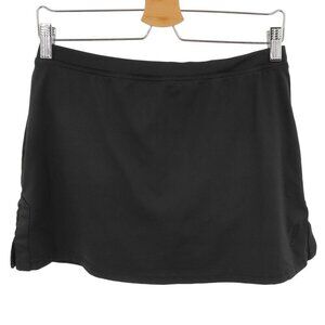 Prince Womens Medium Solid Black Tennis Athletic Skirt Built In Shorts Skort